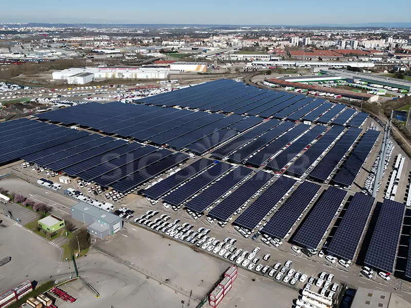 16MW Frankrike soldrivna carportsystem