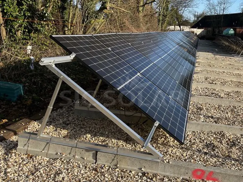 25KW Solar Triangel monteringssystem för mark / platt tak