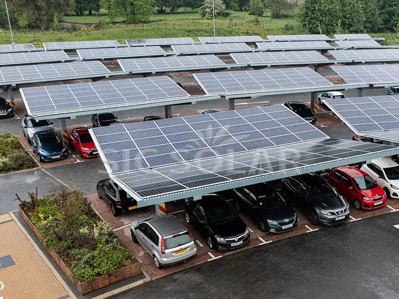 700KW Solar Parkering Carport Rack Montering i Kenya