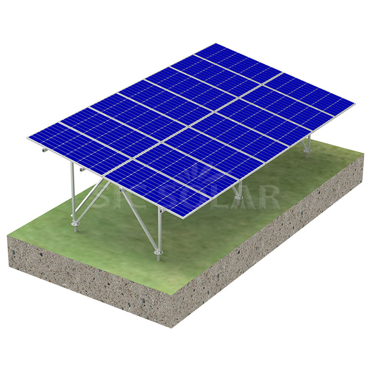 Solar racksystem för markmonterade aluminium