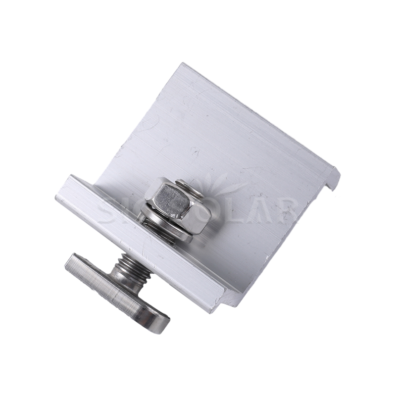 Anodiserad Solar End Clamp