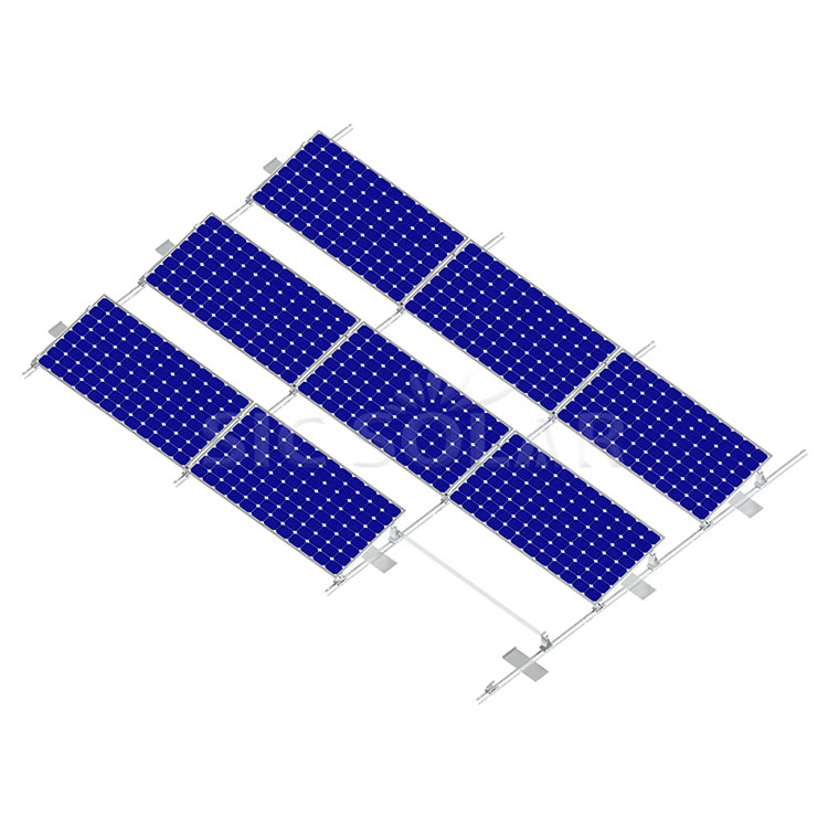 Platt tak ballasted solar monteringssystem