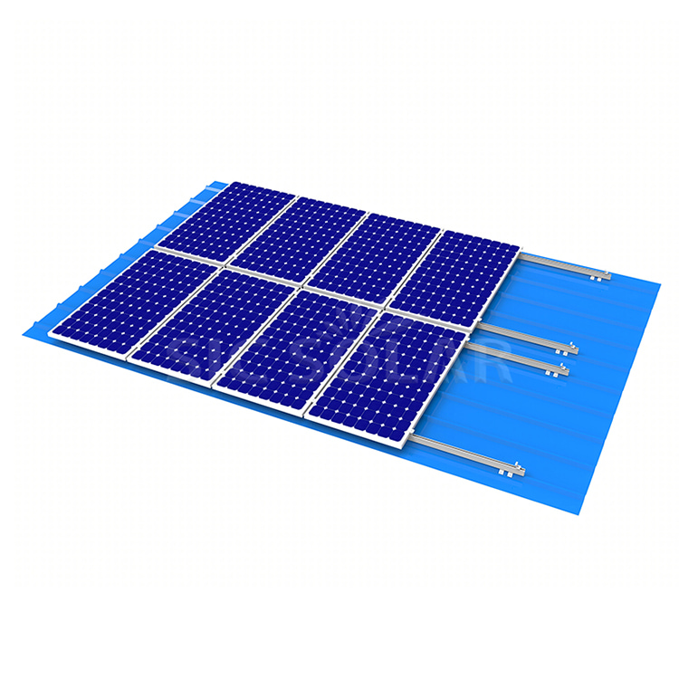 Solar trapetsformad metalltakmontering